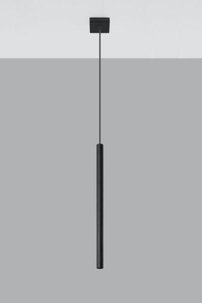 Suspension Noir Métal Ø2,5cm étroit G9 PETERA