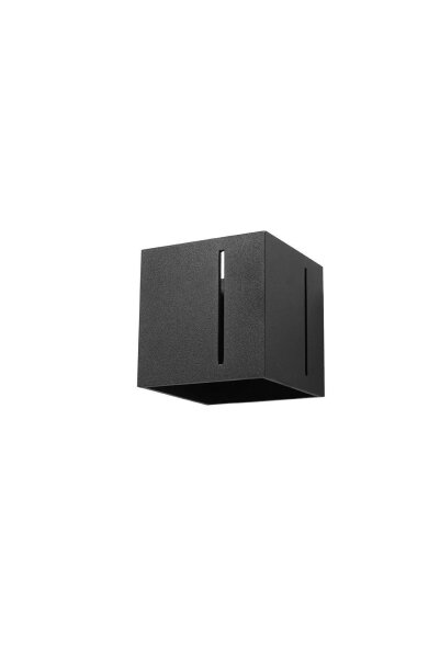 Up Down Applique Noir L:10cm carré Aluminium