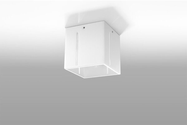 Plafonnier blanc petit L:10cm anguleux Moderne FUFIA