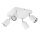 Spot de plafond blanc métal orientable GU10 4-flamme