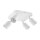 Spot de plafond blanc métal orientable GU10 4-flamme