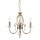 Lustre CANDELA en laiton antique m&eacute;tal 3 flammes