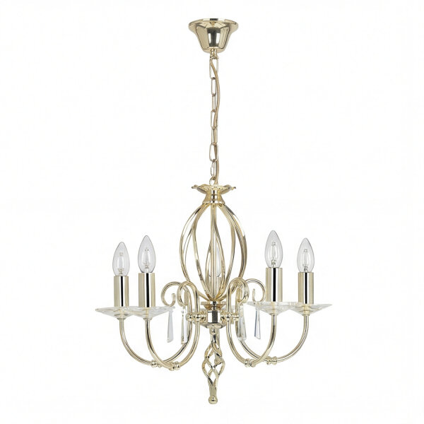 Lustre élégant en laiton avec cristal CANDELA