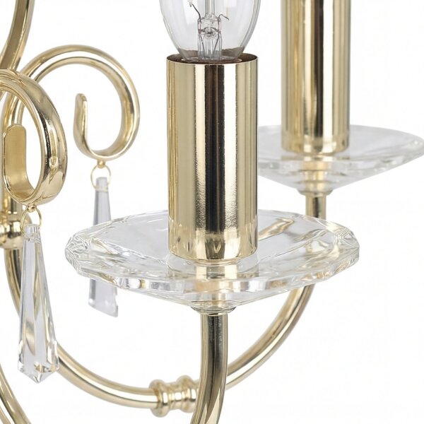 Lustre élégant en laiton avec cristal CANDELA