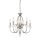 Lustre Premium en m&eacute;tal nickel&eacute; 5 flammes