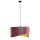 Lampe &agrave; suspendre Tissu Rose Or 3x E27 &Oslash; 50 cm Aspect velours