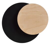 Applique murale noire nature G9 ronde &eacute;clairage...