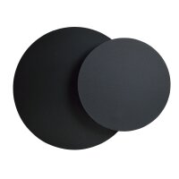 Applique murale noire ronde G9 éclairage indirect