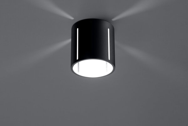 Plafonnier Noir petit Ø 10 cm Métal G9 Spot