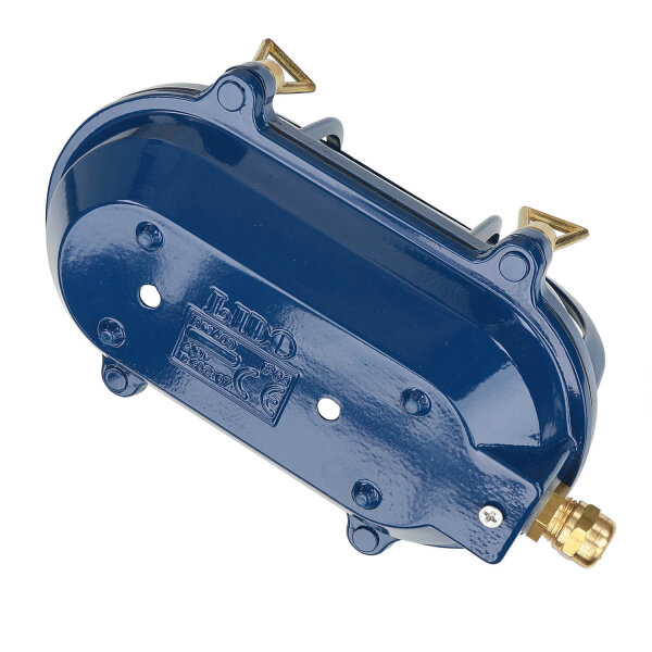 Applique extérieure IP64 laiton verre strié E27 bleu marine