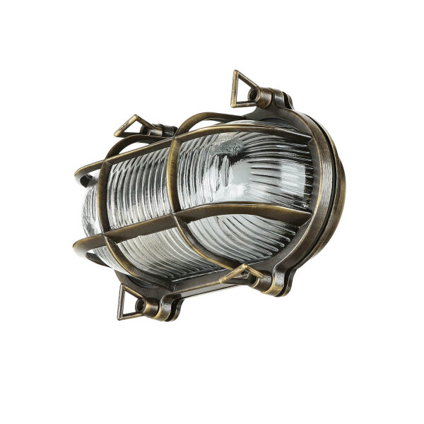 Lampe dextérieur laiton verre strié E27 IP64 Maritim SKIATHOS