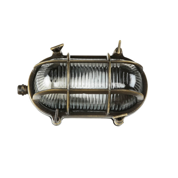 Lampe dextérieur laiton verre strié E27 IP64 Maritim SKIATHOS