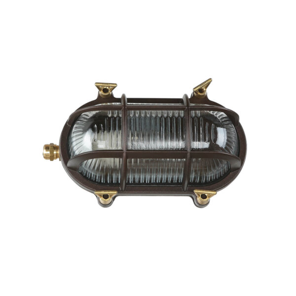 Applique extérieure Maritim IP64 laiton verre strié E27
