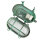 Lampe dextérieur mur laiton verre IP64 E27 Maritim vert antique
