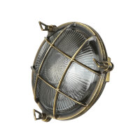Applique ext&eacute;rieure laiton Maritim IP64 E27 SERIFOS