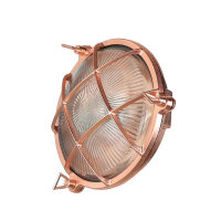 Lampe de bateau mur laiton verre E27 IP64 en cuivre...