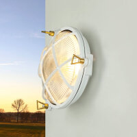 Lampe dextérieur blanc laiton verre Ø 21 cm...
