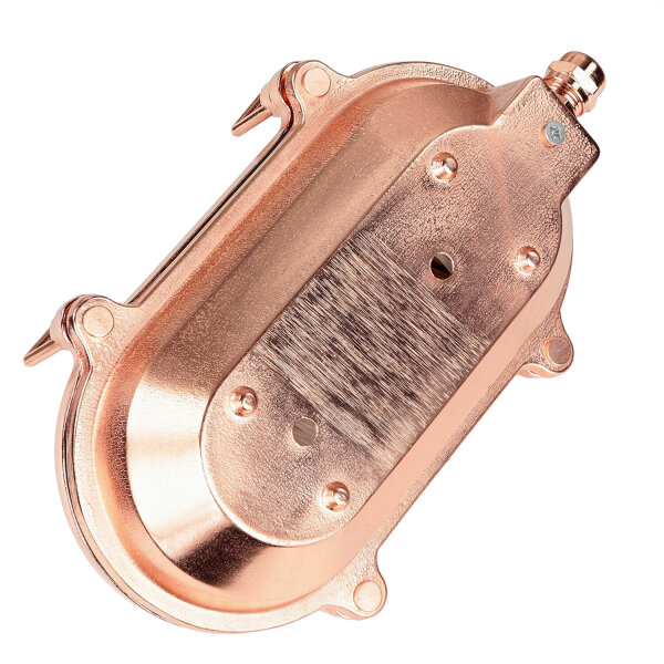 Lampe dextérieur laiton verre cannelé Maritim IP64 E27 cuivre