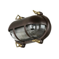 Lampe murale laiton verre strié IP64 inoxydable...