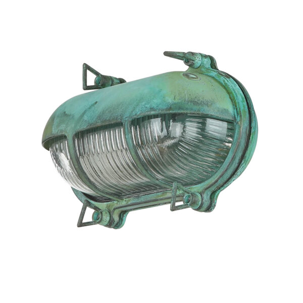 Lampe dextérieur Mur Maritim Vert Laiton Verre IP64