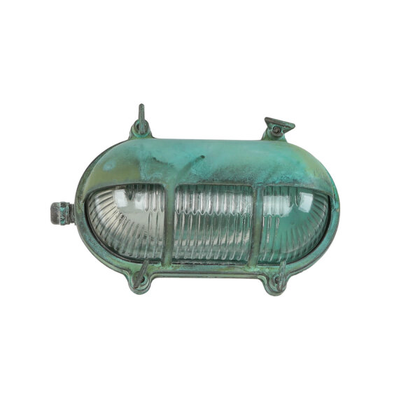 Lampe dextérieur Mur Maritim Vert Laiton Verre IP64