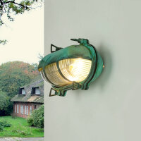 Lampe dextérieur Mur Maritim Vert Laiton Verre IP64