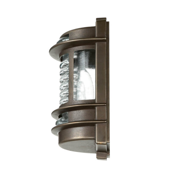 Lampe dextérieur noir antique IP64 laiton verre H : 22 cm