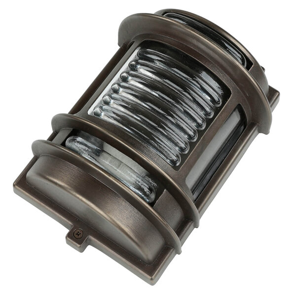 Lampe dextérieur noir antique IP64 laiton verre H : 22 cm