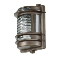 Lampe dextérieur noir antique IP64 laiton verre H...