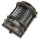 Lampe dextérieur noir antique IP64 laiton verre H : 22 cm