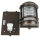 Lampe dextérieur noir antique IP64 laiton verre H : 22 cm