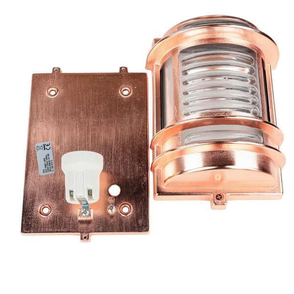Lampe dextérieur murale E27 IP64 laiton verre en cuivre