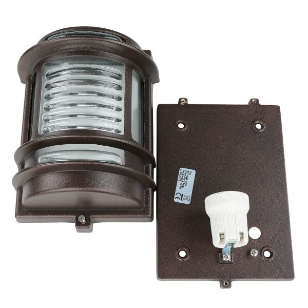 Lampe dextérieur murale IP64 laiton verre E27 H : 22 cm GRACIA