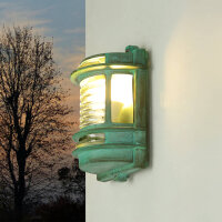 Lampe dextérieur mur IP64 laiton verre vert...