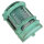 Lampe dextérieur mur IP64 laiton verre vert antique E27