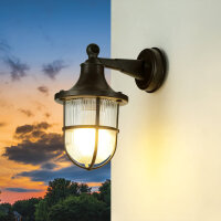 Lampe dext&eacute;rieur IP64 E27 noir antique verre...
