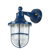 Applique extérieure IP64 bleu verre laiton Maritim...
