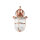 Lampe dextérieur murale E27 IP64 en cuivre verre laiton Maritim