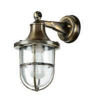 Applique extérieure laiton massif verre IP64 E27...
