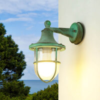 Lampe dextérieur mur IP64 vert antique verre...
