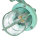 Lampe dextérieur mur IP64 vert antique verre laiton véritable E27