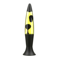 Lampe à Lave Noir Jaune 40 cm de haut Rétro...