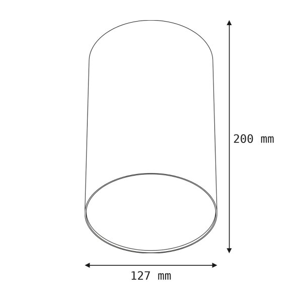 Spot de plafond blanc E27 Ø 12,7 cm H : 20 cm Moderne POINT