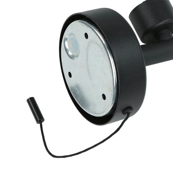 Lampe de salle de bain murale IP44 Noir Blanc G9 Interrupteur à tirette Abat-jour sphérique