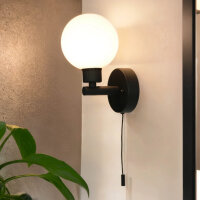 Lampe de salle de bain murale IP44 Noir Blanc G9...