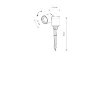 Projecteur de jardin Piquet de terre IP54 GU10 Noir Alu...