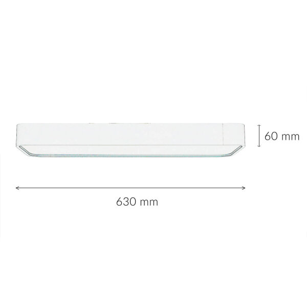 Plafonnier LED T8 réversible blanc 3000 K 1700 lm aluminium