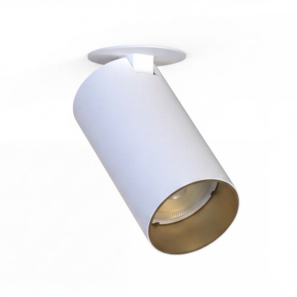 Spot encastré orientable GU10 blanc or Ø 5,5 cm Moderne
