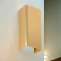 Applique murale 2 flammes Up Down en or GU10 plat mur...