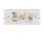 Applique murale intérieure 2 flammes Up Down en or 2x G9 escalier couloir